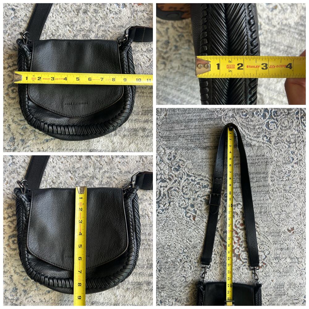 NWOT Aimee Kestenberg All For Love Saddle Crossbody Black Leather Bag - Picture 16 of 16